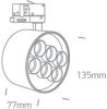 65656dt / b / w Fekete LED 36W pálya helyszín WW IP20 230V sötét fény