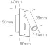 65746R / b / w Fekete süllyesztett LED 3W WW IP20 100-240V