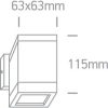 67130F / g szürke fal GU10 35W IP54