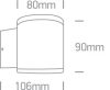 67138E / ANTHRACITE COB LED 6W WW IP54 100-240V