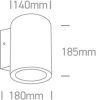 67138EL / AN / C antracit COB LED 20W CW IP65 230V