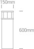 67236a / al alumínium 60cm E27 15W IP54