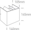 67340A / an / w antracit fal LED 2x3W WW IP54 230V