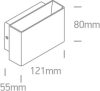 67356 / g / w szürke fal LED 5W WW IP54 230V