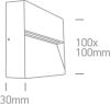 67359a / an / w antracit LED fali fény 3W WW IP54 100-240V