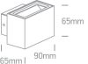 67374 / an / w antracit LED fali fény 2x3w WW IP54 230V