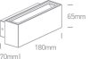 67374a / an / w antracit LED fali fény 2x6w ww IP54 230V