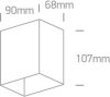 67398 / W / W fehér fal LED 3W WW IP54 Sötét Light 100-240V