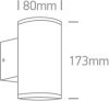 67400b / b fekete fal GU10 2x35W IP54