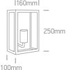 67406 / B Fekete Fal Light 40W E27 IP43