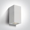 67426A / W White Wall Light Gu10 2x7w IP65