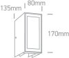 67440 / W / W fehér fal LED 9W WW IP54 230V