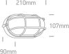 67444c / b / w Fekete LED fali fény 10W WW IP54 230V