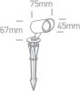 67456 / B / W Fekete COB LED 3W WW 36DEG IP67 Spike 350mA