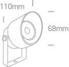 67488A / ANTHRACITE COB LED 5W WW IP65 Spike 100-240V