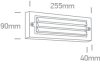 67502a / an / w anthracit LED fali fény 6w ww sötét fény IP65 230V