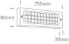 67502C / an / w antracit LED fali fény 6W WW IP65 230V