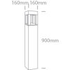 67506A / AN / C antracit LED Bollard 90cm 22W CW IP65 230V