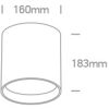 67516C / W / W fehér cob LED 40W WW IP65 230V sötét fény