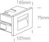 68064 / an / w antracit fal süllyesztett LED 3,6W WW IP65 100-240V