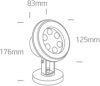 69064b / c 6x1W LED CW SS316 IP68 Állítható víz alatti LED 24V