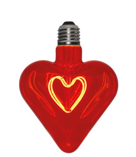 DAYLIGHT ITALIA E27 LED DL VINT COG HEART  5W 2000K Piros