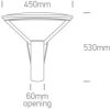 70112 / B / C fekete LED 75W CW IP66 100-240V