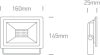 7028cb / b / c fekete LED 30W CW IP65 AC 230V