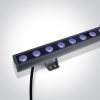 7055B / RGB szürke LED 24x1,5W RGB 30deg lencse IP66 24V