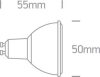 7306CBG / W Fekete COB LED 6W WW GU10 60DEG 230V