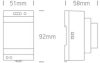 89060vr LED-es vezető 24v 0-60W DIN sín 3module méret 100-240V