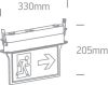 89406R / W Fehér süllyesztett vészhelyzeti LED 1W IP44 M3 HRS 230V