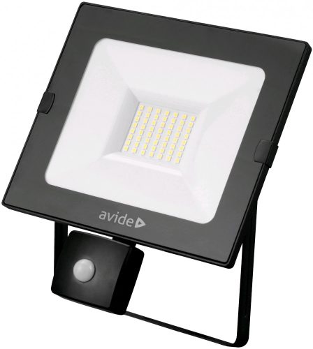 Avide Led Reflektor Slim Smd 30W Cw 6400K Mozgásérzékelős Pir