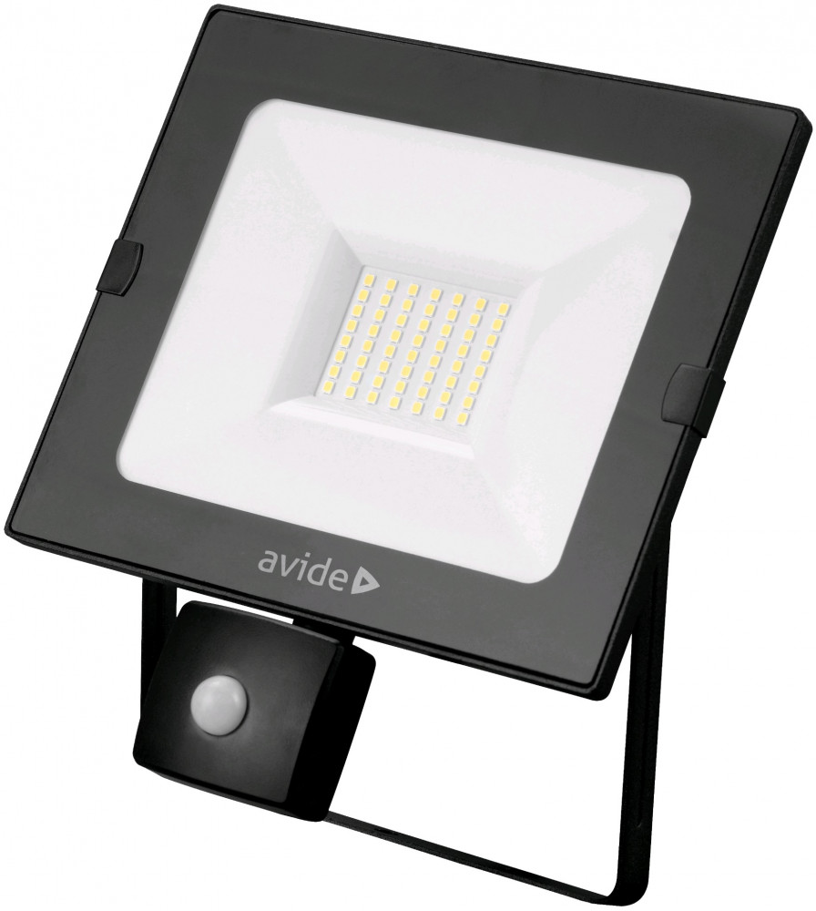 Avide Led Reflektor Slim Smd 30W Nw 4000K Mozgásérzékelős Pi