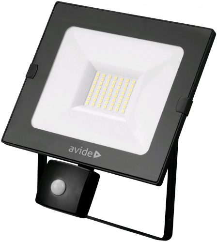 Avide Led Reflektor Slim Smd 30W Nw 4000K Mozgásérzékelős Pir