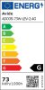 Avide Design Mennyezeti Lámpa Levy 65W(32.5+32.5) RF Távirányítóval