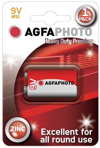 AgfaPhoto Heavy Duty Féltartós 9V Elem B1