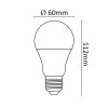 Asalite LED Izzó A60 gömb E27 9W 3000K (810 lumen)