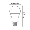 Asalite LED Izzó A60 gömb E27 7W 3000K (570 lumen)