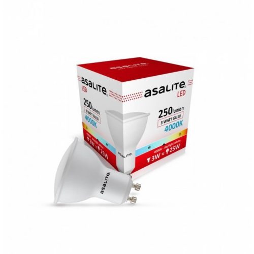 Asalite LED Izzó GU10 spot 3W 4000K (250 lumen)