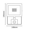 Asalite LED Reflektor Slim 30W 4500K (2700 lumen) + Mozgásérzékelő Szenzor