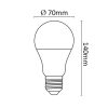 Asalite LED Izzó A70 gömb E27 18W 4000K (1620 lumen)