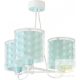 DALBER 3 LIGHT HANGING LAMP DOTS TURQUOISE 41007H