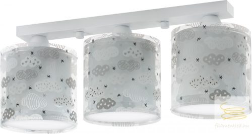 DALBER 3 LIGHT CEILING LAMP CLOUDS GREY 41413E