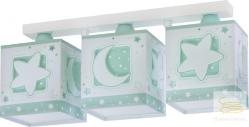 DALBER 3 LIGHT CEILING LAMP MOONLIGHT GREEN 63233NH