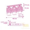 DALBER 3 LIGHT CEILING LAMP MOONLIGHT PINK 63233NS