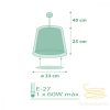 DALBER HANGING LAMP VICHY GREEN 80222H