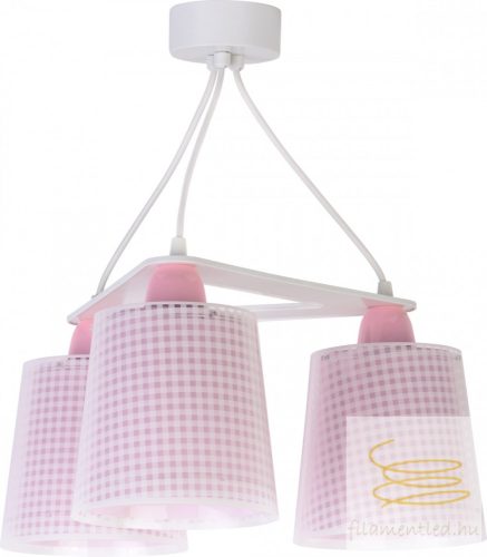 DALBER 3 LIGHT HANGING LAMP VICHY PINK 80224S