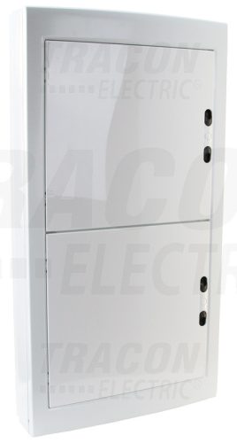 Tracon Falon kívüli elosztódoboz, fehér-sík ajtóval, NPE nélkül 4×18 (72) modul, IP40,  (H×W×D=872×464×120mm)