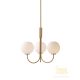 BALLON CHANDELIER SATIN BRASS G9